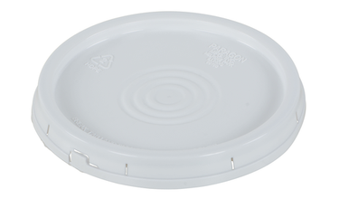 Pail Lid - White Plastic w/ Tear-Tab
